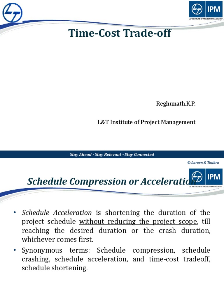 Time Cost TradeOff PDF Business