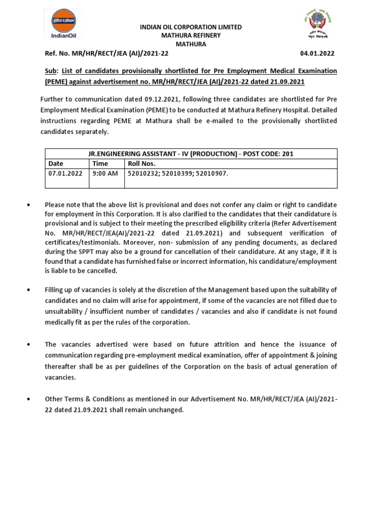 Indian Oil Corporation Limited Mathura Refinery Mathura PDF Justice