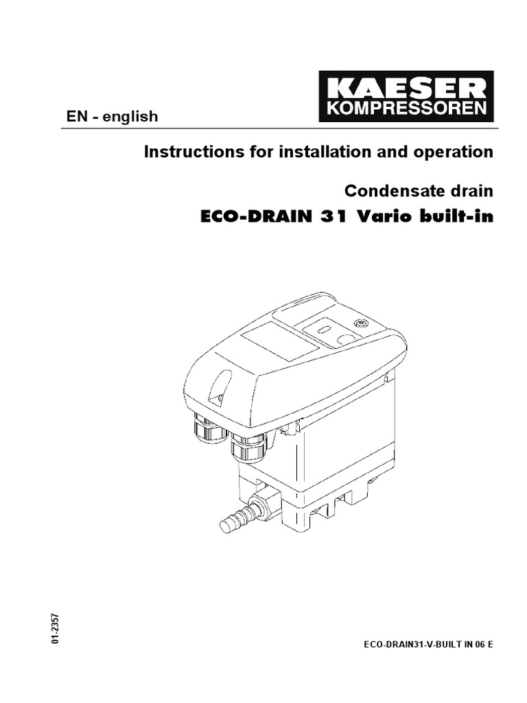 ECO-DRAIN 31 Vario Installation Guide | PDF | Relay | Valve