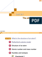 Unit 2.1: Unit 2.1 The Atomic Model