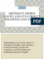 Different Sports Injury and It'S Correct Wrapping and Tapping