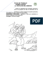 Ficha de Aprendizaje - Primer Grado - Jesús y La Tentación Del Demonio - Vilma - 2022