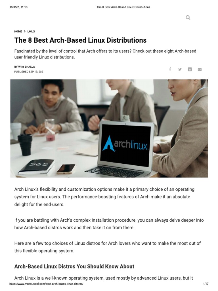 The 8 Best ArchBased Linux Distributions PDF
