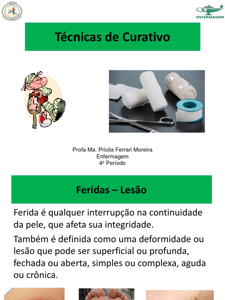 Aula 04-Técnicas de Curativo - 2019 | PDF | Dor | Especialidades médicas