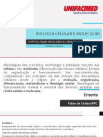 Explicação Disciplina Biologia Celular e Molecular