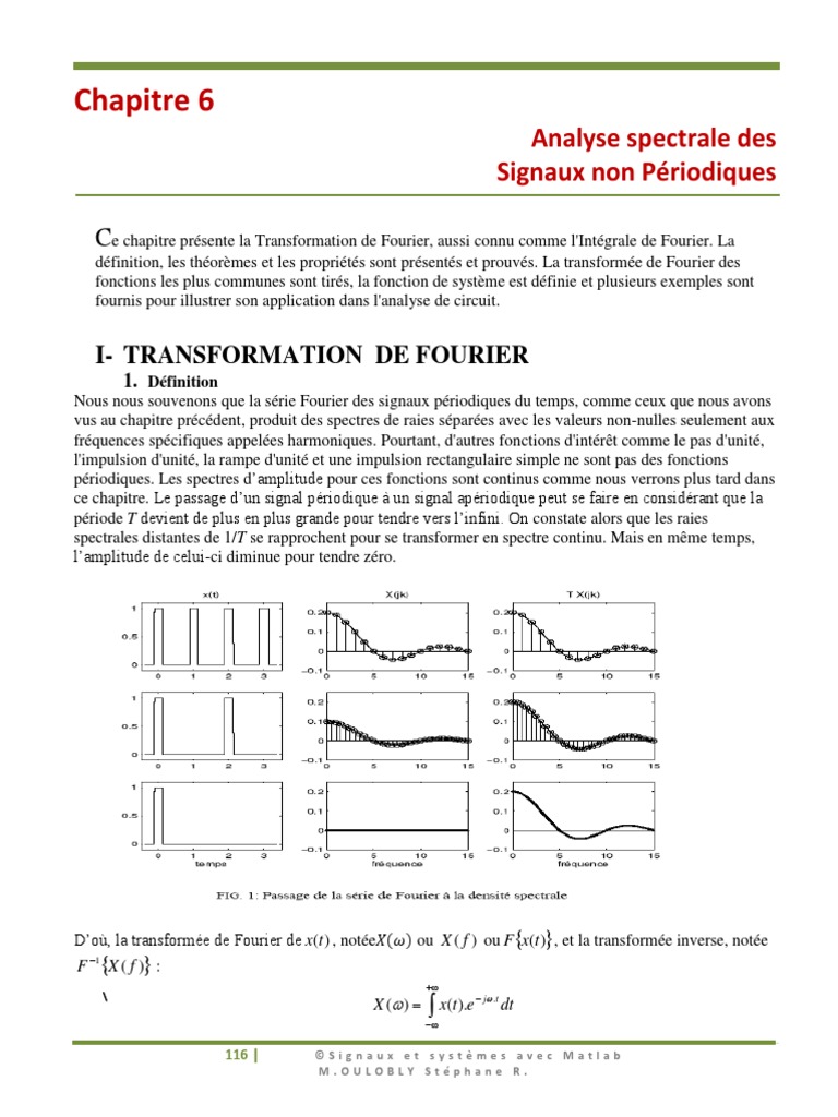 Analyse Spectrale Des Signaux Non Périodiques | PDF | Densité spectrale ...