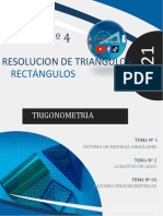 Trigonometria - 4º Tema - RESOLUCIÓN DE TRIÁNGULOS RECTÁNGULOS