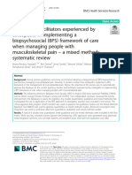 Barriers and Facilitators Experienced by Osteopaths in Implementing A Biopsychosocial (BPS) Framework of Care When Managing People With Musculoskeletal Pain - A Mixed Methods Systematic Review