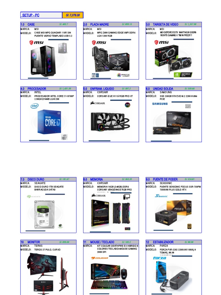 Configuración de PC Gamer Completa | PDF | Juegos y actividades ...