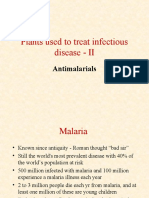 Plants Used To Treat Infectious Disease - II: Antimalarials