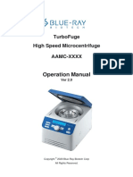 Turbofuge High Speed Microcentrifuge Aamc-Xxxx: Operation Manual