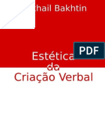 Estética Da Criação Verbal by Mikhail Mikhailovitch Bakhtin (Bakhtin, Mikhail Mikhailovitch)