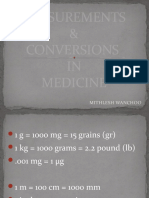 Measurements and Conversions in Medicine