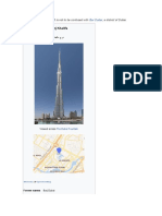 Burj Khalifa: Burj Dubai" Redirects Here. It Is Not To Be Confused With, A District of Dubai