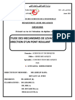 Etude Des Mecanismes de Levage Et de Direction D'Un Pont Roulant