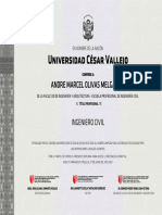 Universidad César Vallejo otorga título de Ingeniero Civil