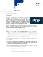 4° Grado Comunicado # 1 Inicio Año Escolar