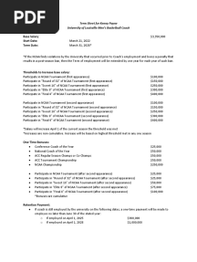Term Sheet - Kenny Payne