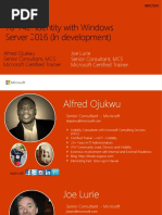 70-742: Identity With Windows Server 2016 (In Development)