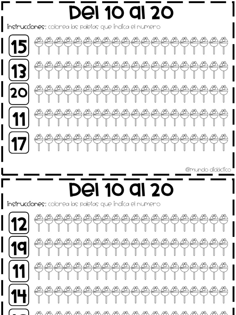 Actividades de Números del 1 al 20 | PDF