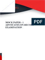 Supreme Court AOR Exam MOCK PAPER-1