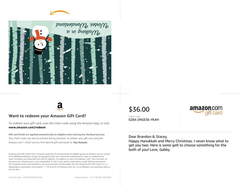 Want To Redeem Your Amazon Gift Card? | PDF