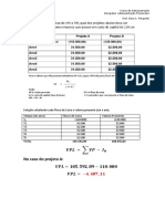 Comparacao entre dois projetos - solucao