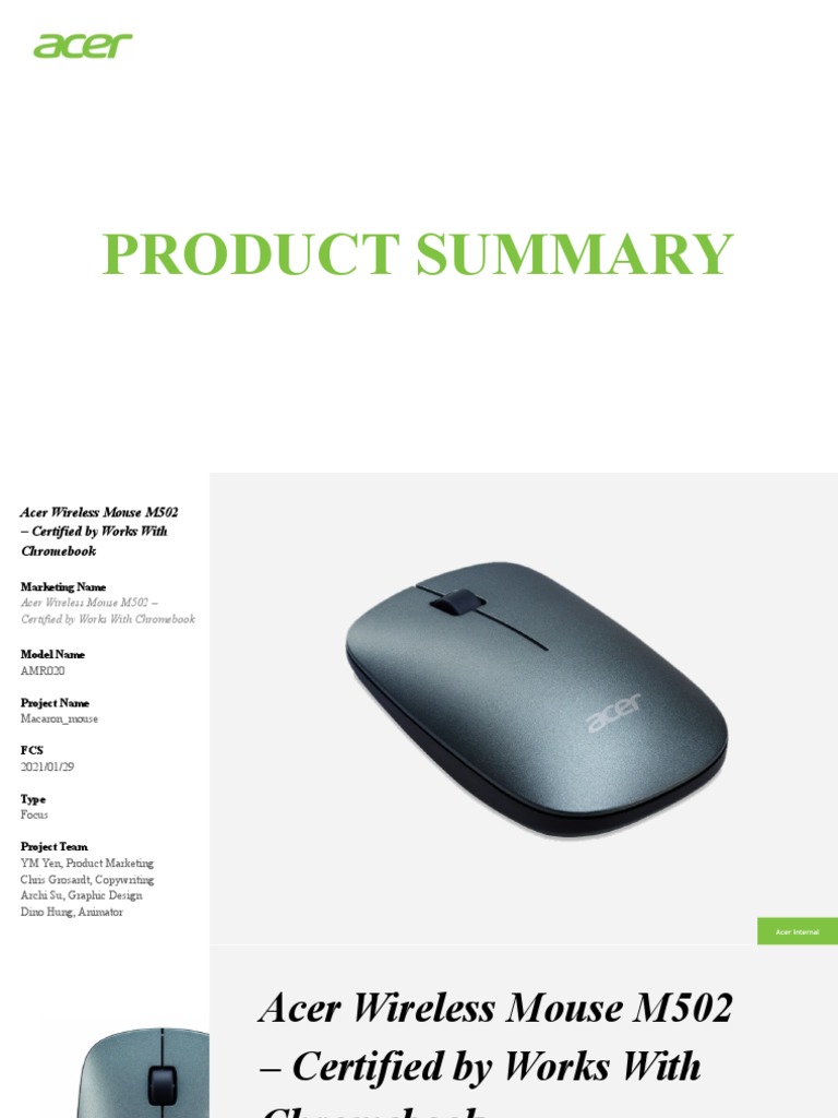 Acer Wireless Mouse M502 for Chromebook | PDF | Chromebook | Computing