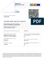 Vacunacion. Certificado Digital COVID UE. Andalucía