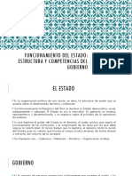 Funcionamiento Del Estado Estructura y Competencias Del Gobierno Alberto Calixtro