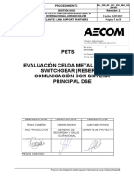 Pets Evaluación Celda Metal Clad Con Switchgear (Reserva) Comunicación Con Sistema Principal Dse