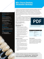 MSC Clinical Dentistry (Restorative Dentistry) : Key Facts