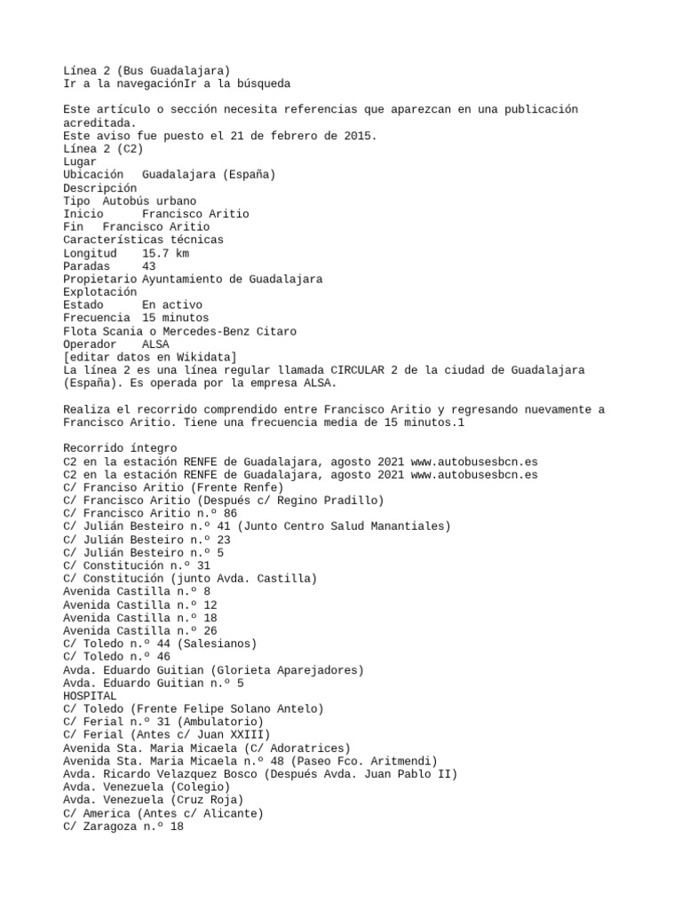 Línea 2 (Bus Guadalajara) | PDF