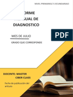 informe de evaluación diagnóstica