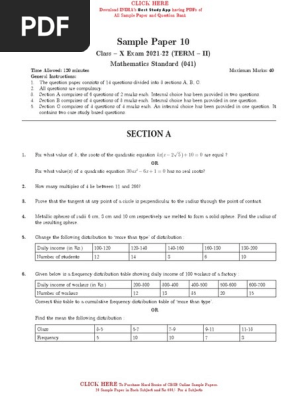 Maths Paper 10