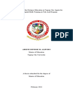 An Assessment of The Distance Education in Taguig City