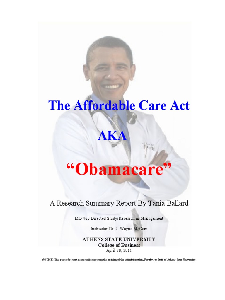 The Affordable Care Act | PDF | Patient Protection And Affordable Care ...