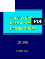 Incidencia de La Crisis Financiera en Venezuela Jose Guerra