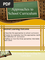 Approaches To School Curriculum