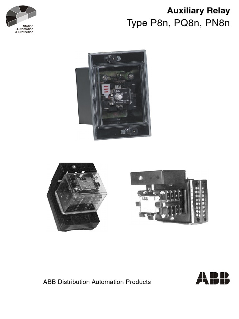 Type P8n, PQ8n, PN8n Auxiliary Relay PDF Relay Switch