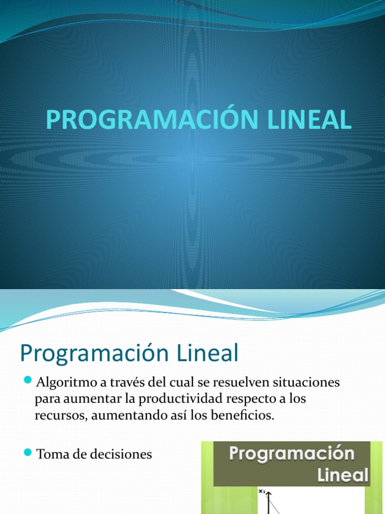 Optimización con Programación Lineal | PDF | Programación lineal