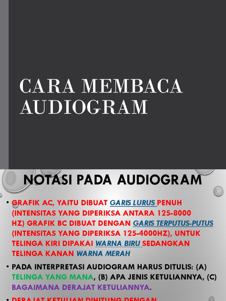 Cara Membaca Audiogram | PDF
