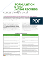 What's The Difference?: Master Formulation Records and Compounding Records