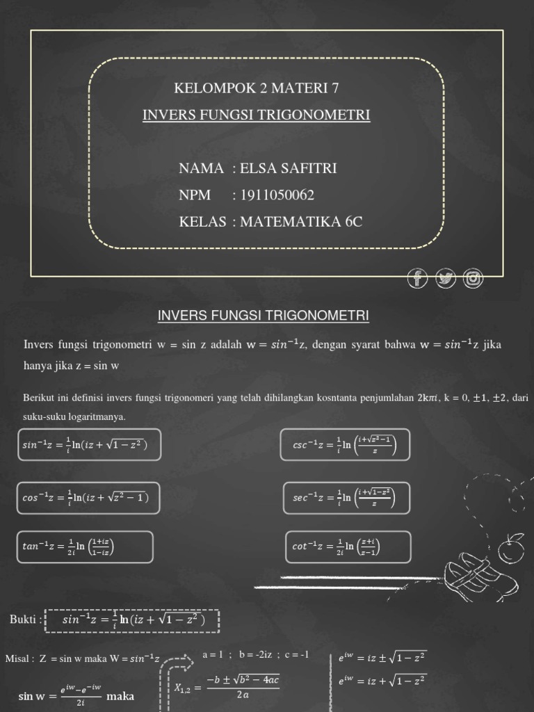 Invers Fungsi Trigonometri | PDF