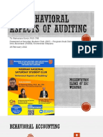 The Behavioral Aspects of Auditing SSC 26-2-22