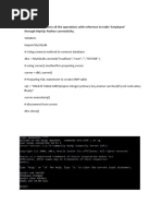 Program 20: Perform All The Operations With Reference To Table Employee' Through Mysql-Python Connectivity