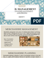 Retail Management: Merchandise Mangement and Pricing