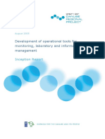 Development of Operational Tools For Monitoring Laboratory and Information Management Inception Report
