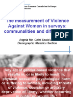 The Measurement of Violence Against Women in Surveys: Communalities and Differences