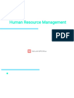 Control Of: Human Resource Management